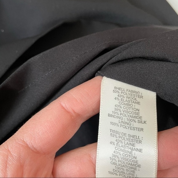 Rebecca Taylor Black Lace Side V Neck Dress sz 12 - Picture 15 of 16